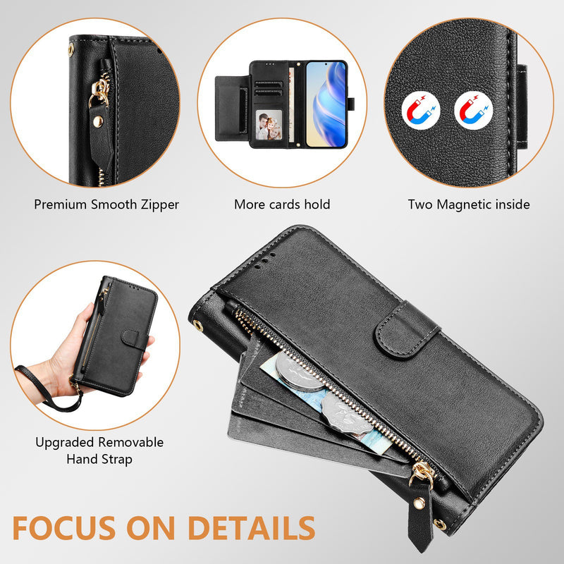 Load image into Gallery viewer, [With Card Slot] VIVO T3x 5G - Multi Functional Leather Magnetic Closure Filp Wallet Case
