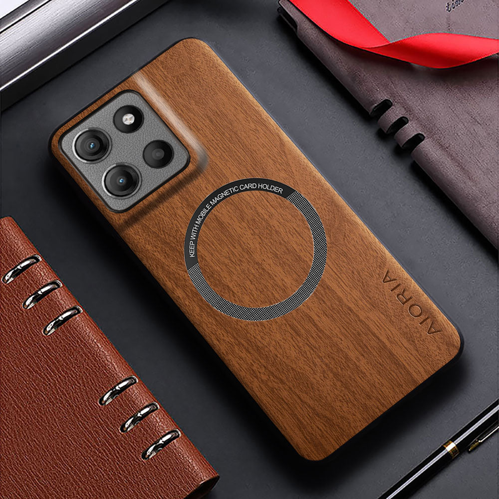 [Magsafe Compatible] Motorola Moto Edge 60/Fusion/Pro - Ultra-Thin Wood Texture Shockproof Protective Case - i-Station Mobile Phone & Electronic Device Repair and Accessories