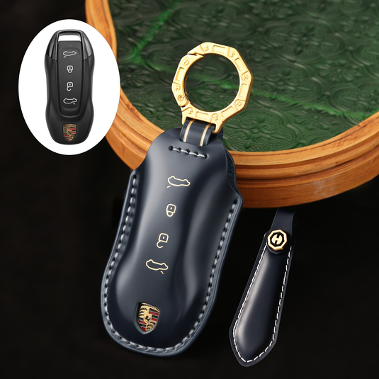 Porsche Genuine Leather Protection Car Key Fob Case Cover For Macan Turbo, Macan EV (2024/2025)