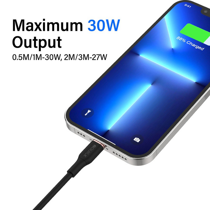 Load image into Gallery viewer, iQuick PowerWire 1 Series TPE Charging Data Cable Type-C to iP 3m
