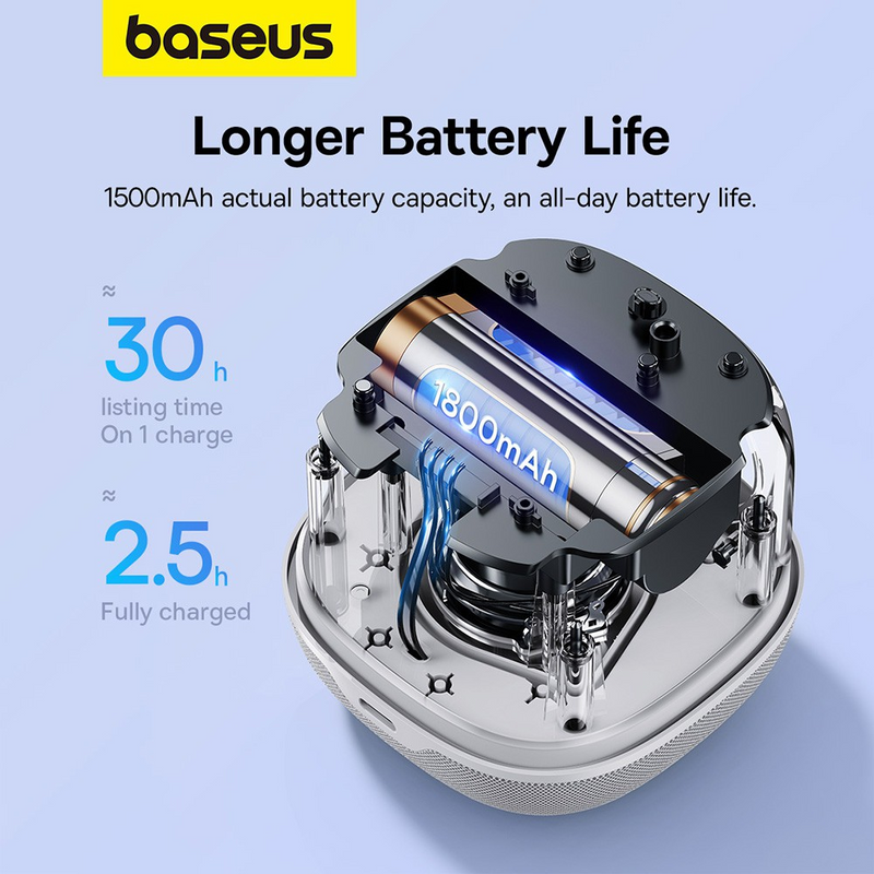Load image into Gallery viewer, Baseus AeQur V2 Wireless Speaker Moon-White
