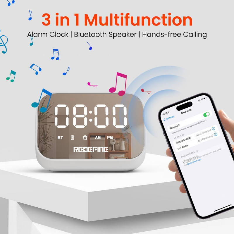 Load image into Gallery viewer, REDEFINE Beewave Bluetooth Speaker &amp; Clock
