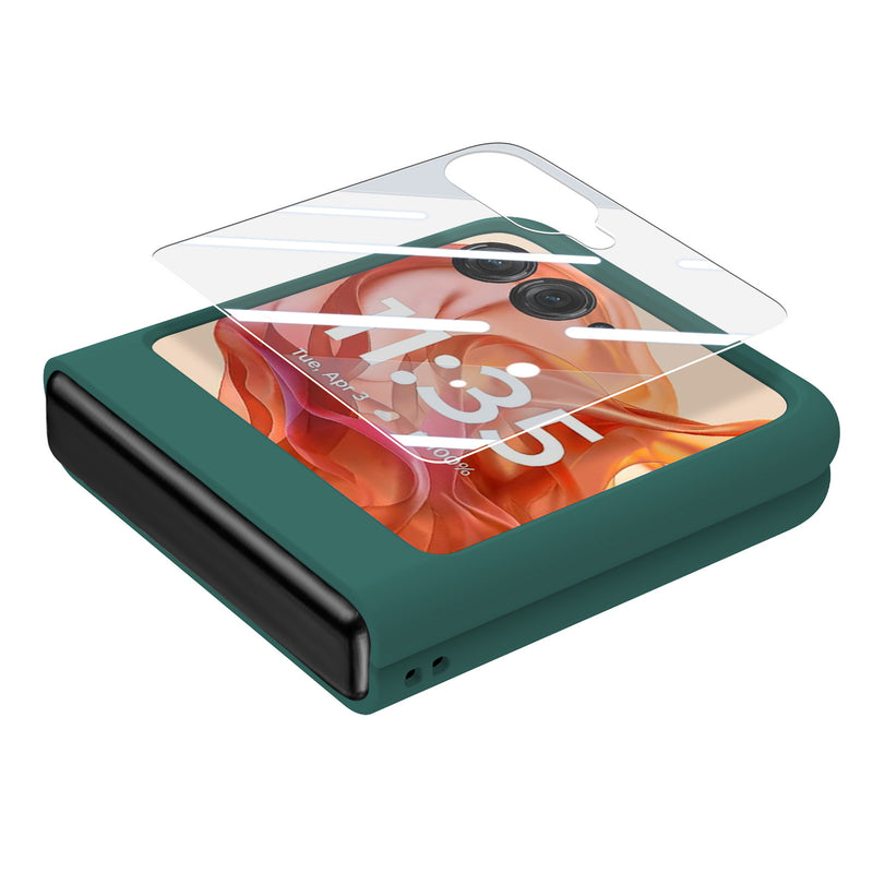 Load image into Gallery viewer, [Built-in Ring Bracket] Motorola Moto Razr 60 Minimalist Solid Color Case with Built-in Screen Protection
