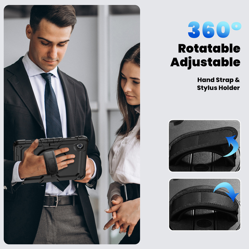Load image into Gallery viewer, [Built-in 360° Rotating Hand Strap &amp; Stand] Lenovo Idea Tab 11” 2025 (TB336FU/TB336ZU) Shockproof With Screen Protector Pencil Holder Heavy Duty Series Case
