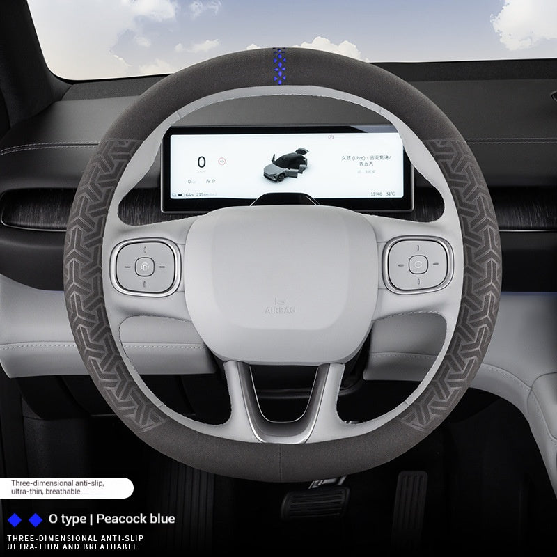 Load image into Gallery viewer, Universal Microfiber Suede Steering Wheel Cover – All-Season, Durable, Soft &amp; Comfortable Grip - i-Station Mobile Phone &amp; Electronic Device Repair and Accessories
