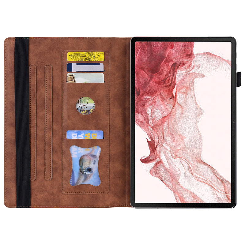 Load image into Gallery viewer, [With Pen Slot] Samsung Galaxy Tab S10 FE Plus (2025) 13.1&quot; Matte Color-Block Samsung Tablet Leather Case
