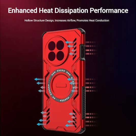 [Magsafe Compatible] OnePlus 13 PC + TPU Magnetic Butterfly Armor Case With Hollow Heat Dissipation