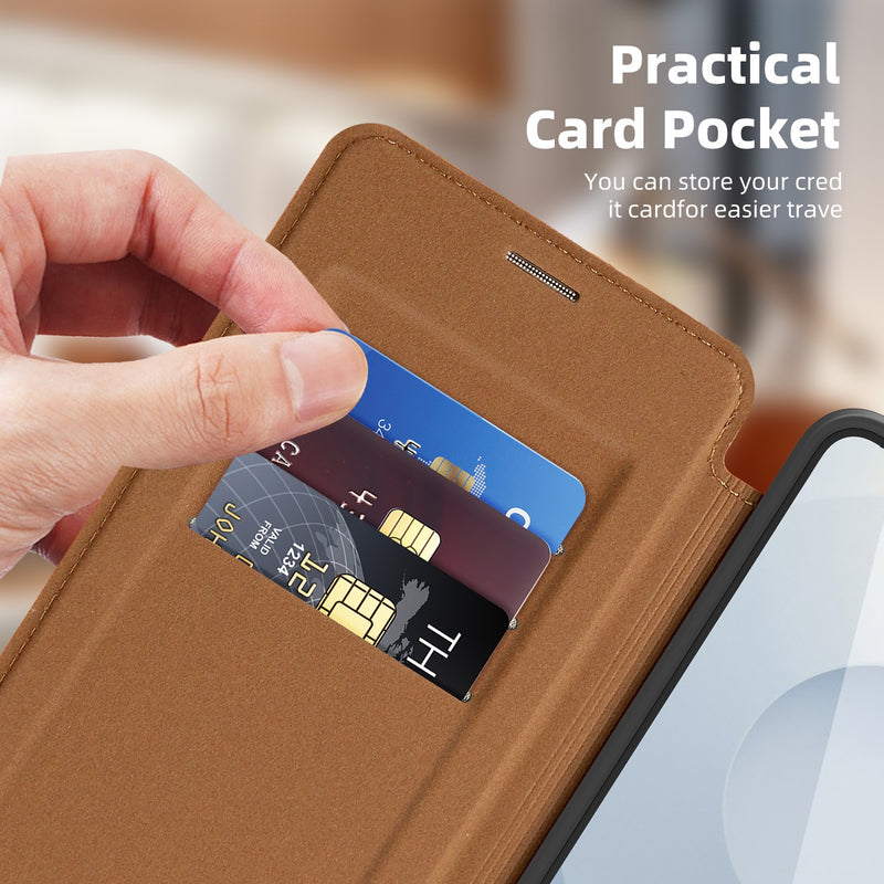 Load image into Gallery viewer, [With Card Slot] Samsung Galaxy S25 Edge (SM-S937) - Business Leather Flip Magnetic Case
