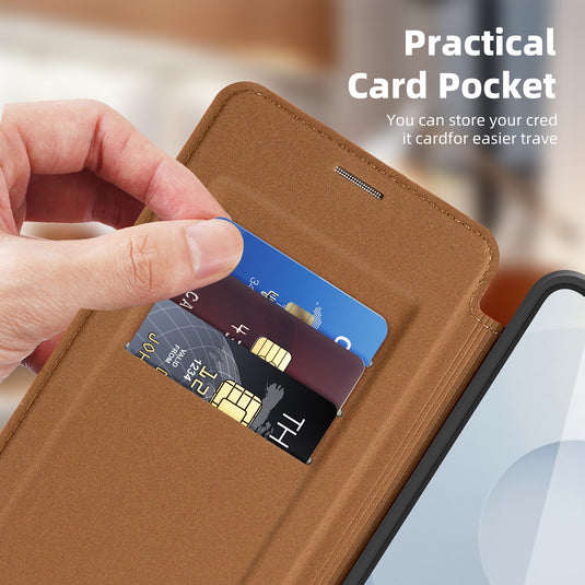 [With Card Slot] Samsung Galaxy S25 Edge (SM-S937) - Business Leather Flip Magnetic Case