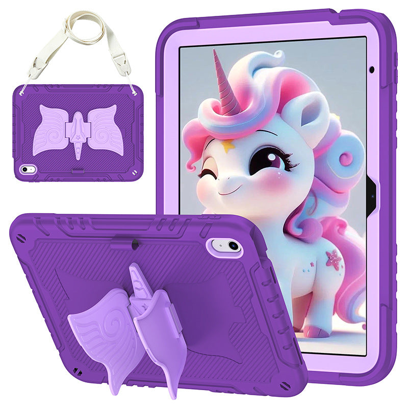 Load image into Gallery viewer, [Built-in Ring Holder][With Pen Slot] Apple iPad Air 11-inch M2/M3 (2024/2025) Butterfly Kids Heavy Duty Serise Case
