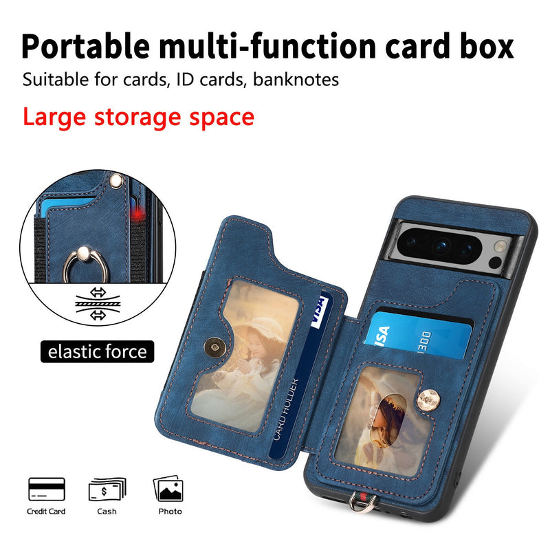 Load image into Gallery viewer, [With Card Slot] Google Pixel 9/A/Pro/XL - Vintage Detachable Wallet Shockproof Stand Phone Case
