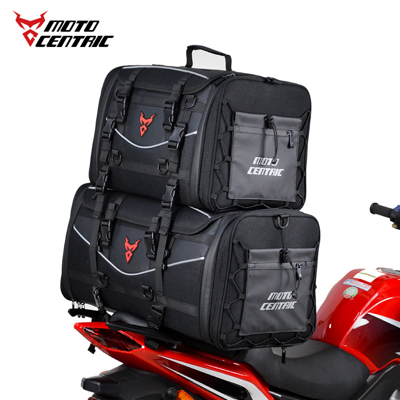 Load image into Gallery viewer, MOTOCENTRIC Motorcycle Rear Seat Bag 35L – Waterproof, Large Capacity, Multi-Functional Travel Bag (Expandable up to 50L)
