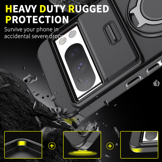 [Built-in Kickstand] Google Pixel 11 Pro - Rugged Shockproof Heavy Duty Series Case