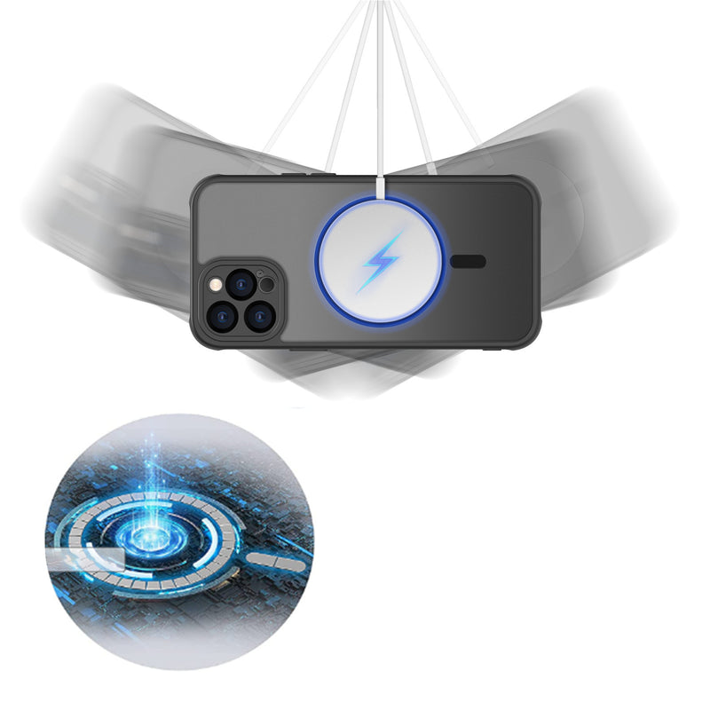 Load image into Gallery viewer, Apple iPhone 17 / Pro / Max PC + TPU Magnetic Matte Semi-Transparent Silicone Phone Case
