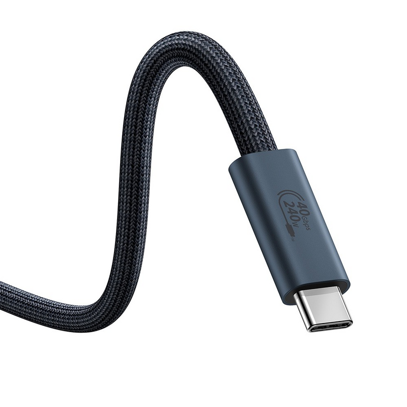 Load image into Gallery viewer, Baseus Flash Series 2 USB4 Full Featured Data Cable Type-C to Type-C 240W 1M-Cluster Black Compatible for iPhone 15 16 Series - i-Station Mobile Phone &amp; Electronic Device Repair and Accessories
