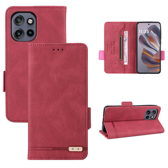 [Built-in Card Slot] Motorola Moto Edge 50 Neo Leather Flip Shockproof Essentials Series Case