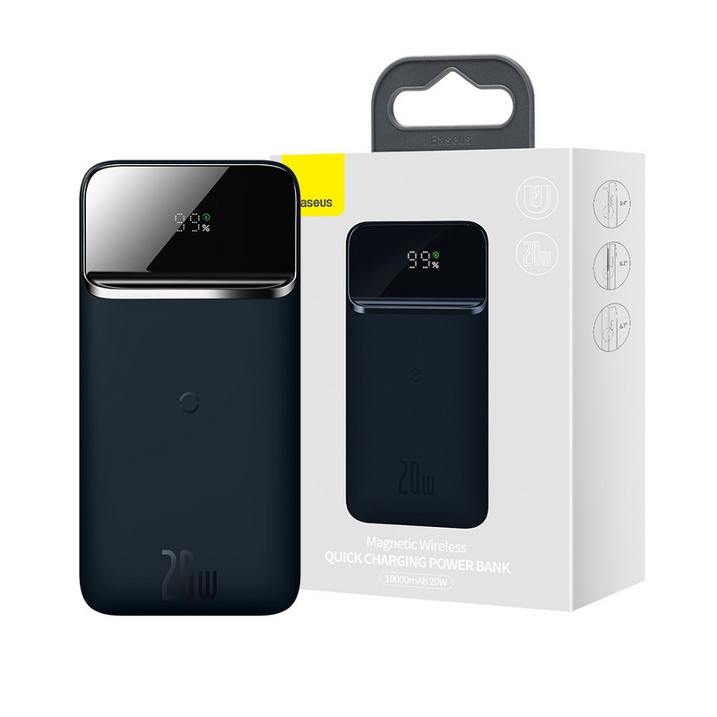Load image into Gallery viewer, Baseus Magnetic Wireless Quick Charging Power Bank 10000mAh 20W (2022 Overseas Edition) PPCX010201 - Blue
