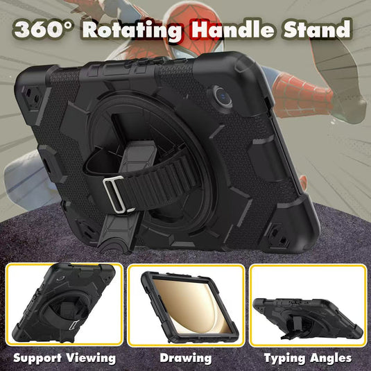 [Built-in Rotating Stand] Samsung Galaxy Tab A9 8.7" 2023 (SM-X110/SM-X115) Silicone Full-cover Children's Drop-resistant Case