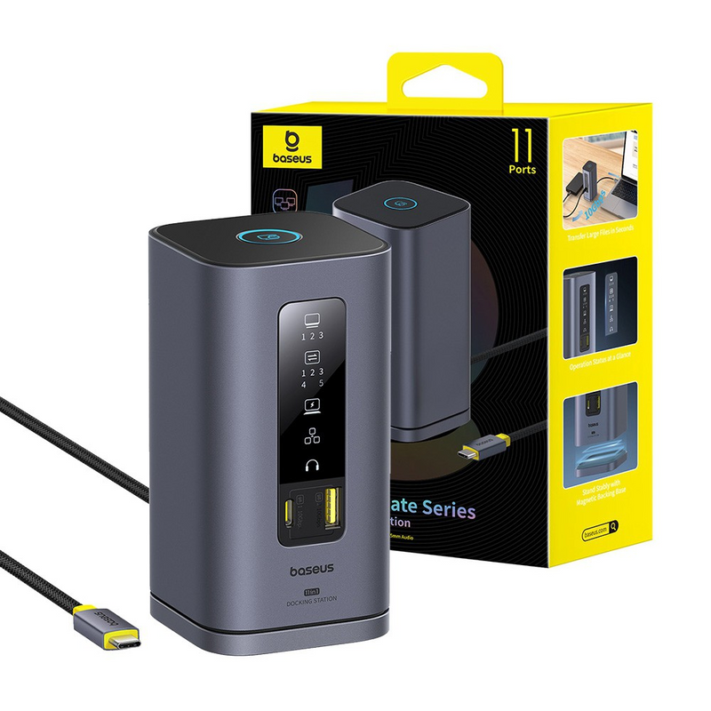 Load image into Gallery viewer, Baseus Spacemate Series 11-in-1 (MAC) Docking Station-Space Grey
