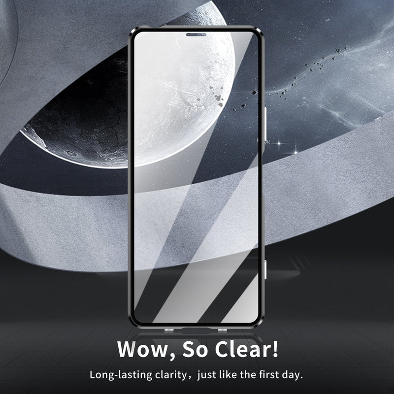 Load image into Gallery viewer, Sony Xperia 1 VII - Metal Frame Dual-Sided Clear Glass Phone Case
