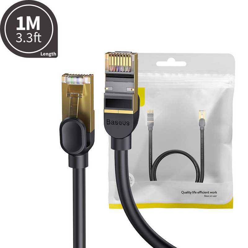 Load image into Gallery viewer, Baseus High Speed Seven Types of RJ45 10 Gigabit Network Cable 1M - Black - i-Station Mobile Phone &amp; Electronic Device Repair and Accessories
