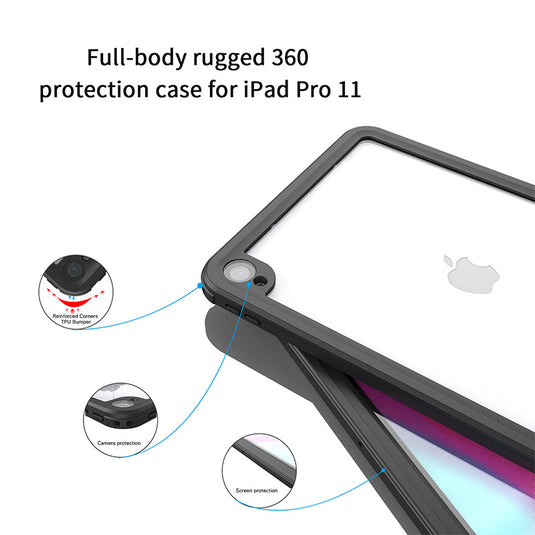 Apple iPad Pro 11" 2018 Version Shellbox Waterproof Heavy Duty Lifeproof Style Case - Polar Tech Australia