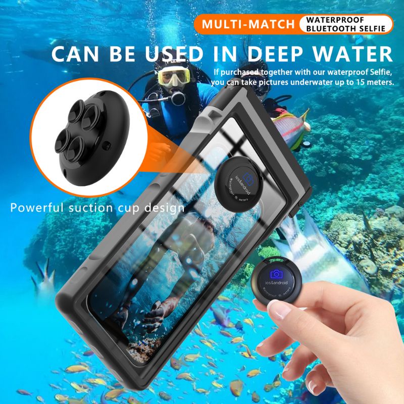 Load image into Gallery viewer, [15 Meters][Up to 7 inch] - Universal Diving Bag Full Covered Waterproof Heavy Duty Tough Armor Diving Case
