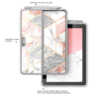 [With Pen Slot] Microsoft Surface Pro 11 - iBlason TPU Soft Frame Slim Glitter Marble Shockproof Case - i-Station Mobile Phone & Electronic Device Repair and Accessories