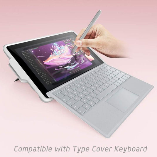 [With Pen Slot] Microsoft Surface Pro 9 (2038) - iBlason TPU Soft Frame Slim Glitter Marble Shockproof Case