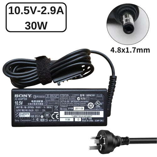 [30W/10.5V-2.9A][4.8x1.7] Sony Xperia SGPAC10V1 AC Power Adapter Laptop Wall Charger (AU Plug) - Polar Tech Australia