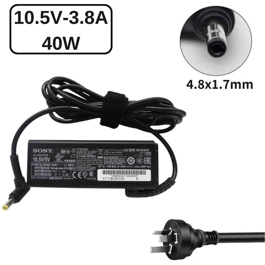 [40W/10.5V-3.8A][4.8x1.7] Sony VGP-AC10V10 AC Power Adapter Laptop Wall Charger (AU Plug) - Polar Tech Australia