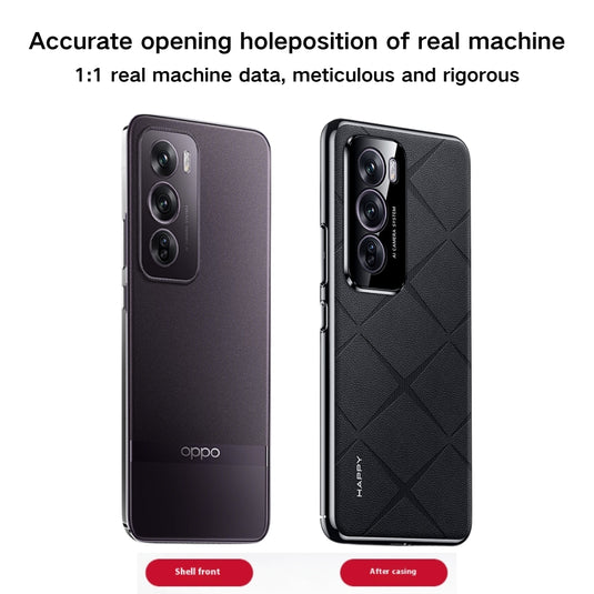 OPPO Reno11 Pro (CPH2607) - Plain Leather PC Phone Case