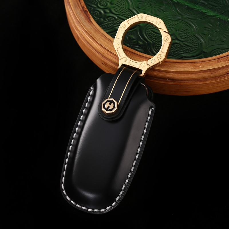 Load image into Gallery viewer, Audi Genuine Leather Protection Car Key Fob Case Cover For A3, A6, A7, A8, Q7, Q8, E-Tron, S3, S6, S7, SQ7, SQ8, RS6, RS7, A6L
