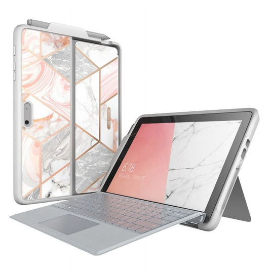 [With Pen Slot] Microsoft Surface Pro 10 - iBlason TPU Soft Frame Slim Glitter Marble Shockproof Case