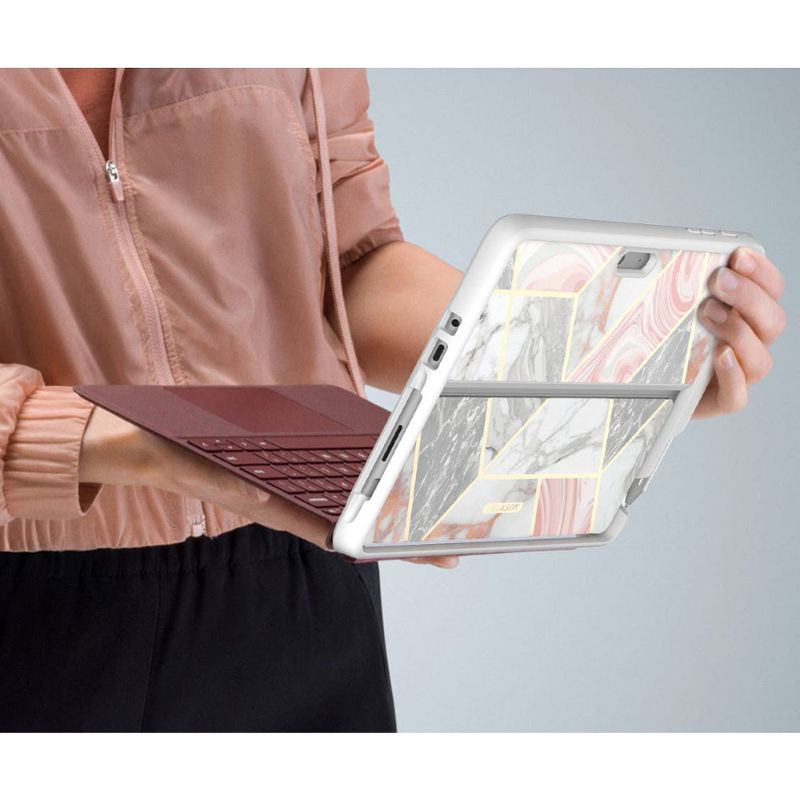 [With Pen Slot] Microsoft Surface Pro 11 - iBlason TPU Soft Frame Slim Glitter Marble Shockproof Case - i-Station Mobile Phone & Electronic Device Repair and Accessories