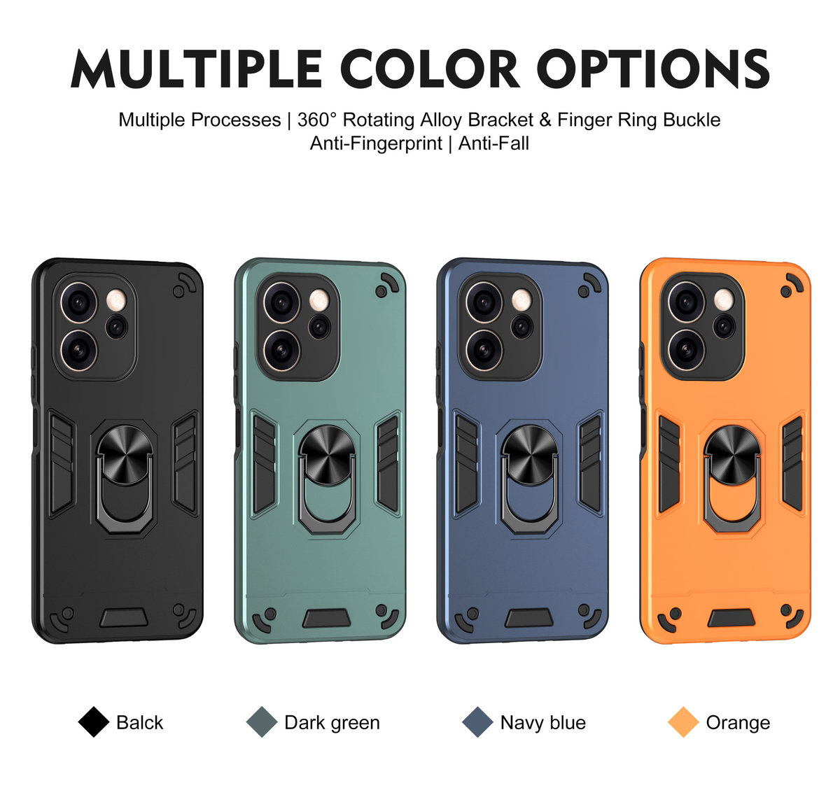 [Built-in Metal Ring Kickstand] OPPO A6 Pro 5G (CPH2781) - Shockproof Heavy Duty Case - i-Station Mobile Phone & Electronic Device Repair and Accessories