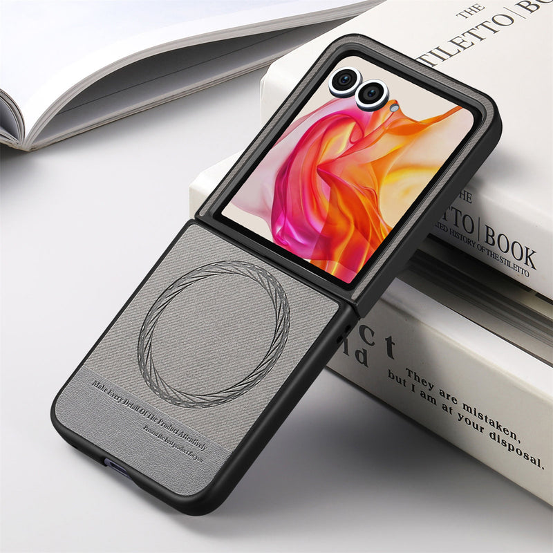 Load image into Gallery viewer, [Magnetic Compatible] Motorola Moto Razr 60/Ultra Textured Fabric-Style Shockproof Protective Case
