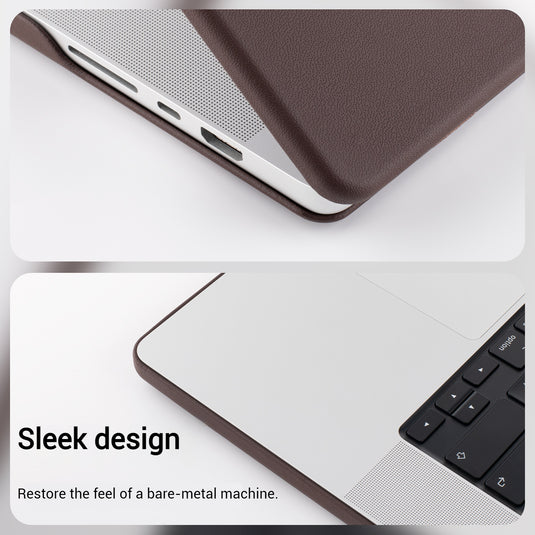 Apple Macbook Air 13.6'' 2022 (A2681) - Business Slim Dustproof Leather Case