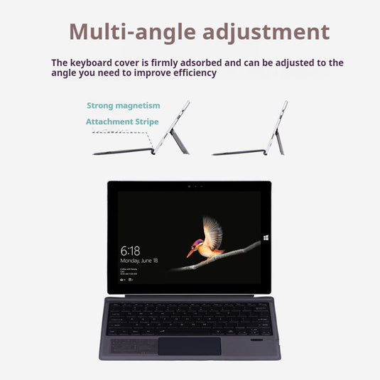 [With Backlit] Microsoft Surface Go 1/2/3/4 - Ultra & Thin Wireless Bluetooth Magnetic Touch Keyboard