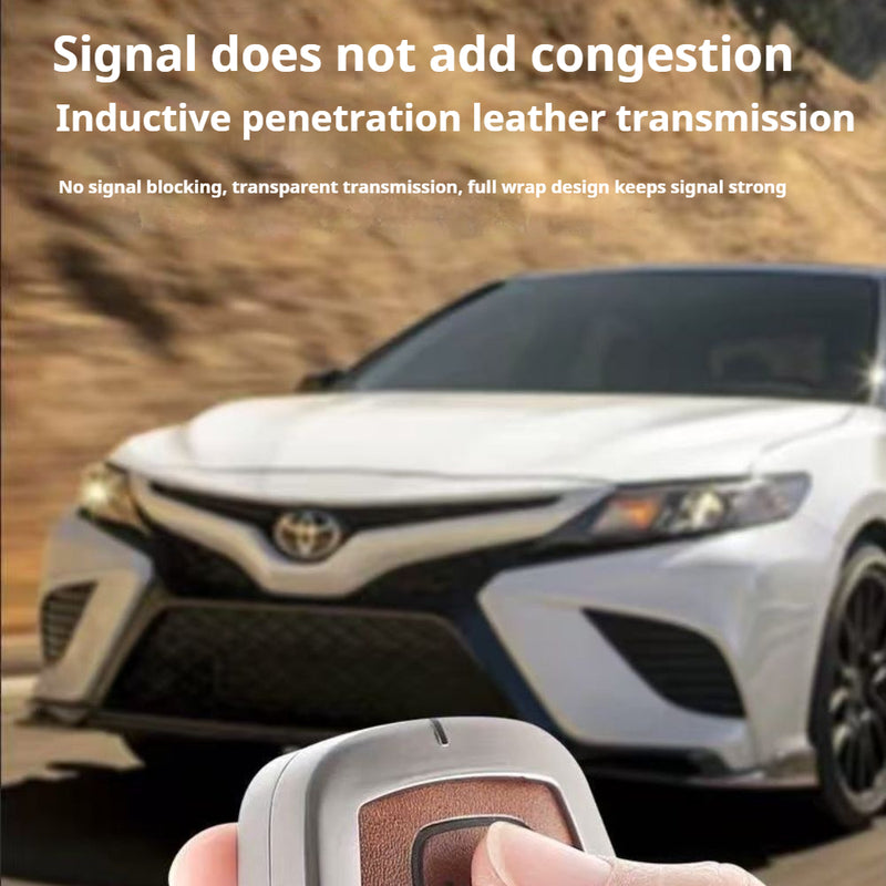 Load image into Gallery viewer, Toyota Zinc Alloy + PU Leather Car Key Fob Case Cover For Camry, RAV4, Highlander, Prado, Crown
