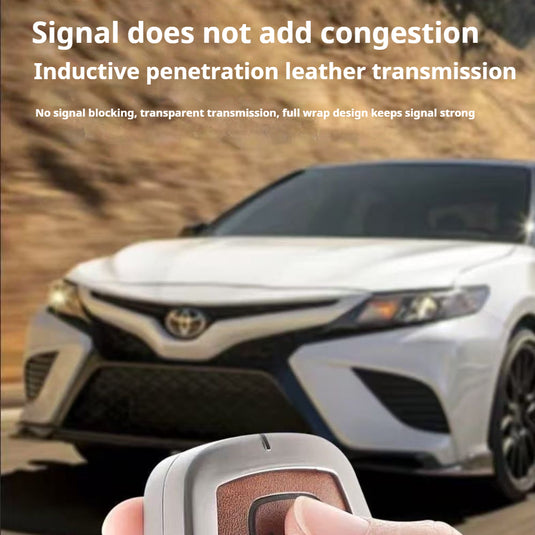 Toyota Zinc Alloy + PU Leather Car Key Fob Case Cover For Camry, RAV4, Highlander, Prado, Crown