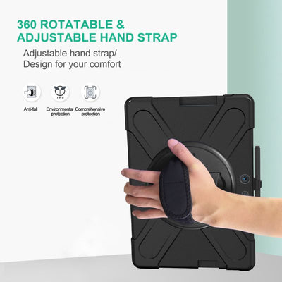 Microsoft Surface Pro X - 360 Degree Rotate Shockproof Heavy Duty Tough Stand Case Cover With Strap & Pen Holder - i-Station Mobile Phone & Electronic Device Repair and Accessories
