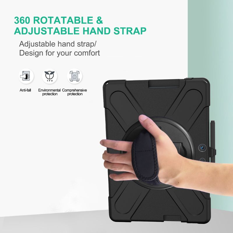 Load image into Gallery viewer, Microsoft Surface Pro 4/5/6/7/7 Plus - 360 Degree Rotate Shockproof Heavy Duty Tough Stand Case Cover With Strap &amp; Pen Holder
