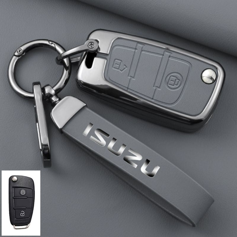 Load image into Gallery viewer, Isuzu Zinc Alloy PU Leather Car Key Fob Case Cover For D-MAX, MUX
