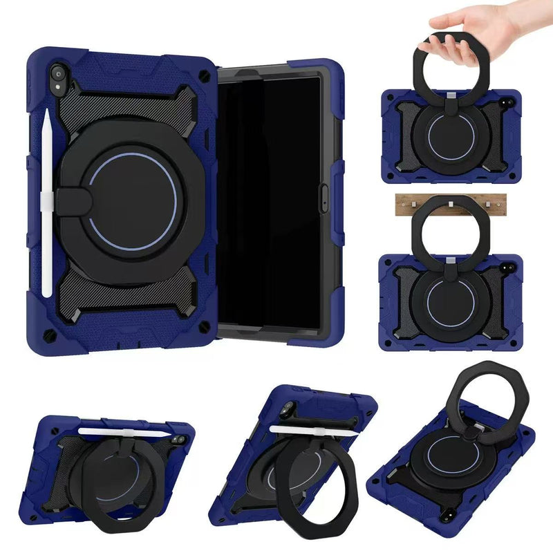 Load image into Gallery viewer, [With Shoulder Strap] Lenovo Idea Tab 11” 2025 (TB336FU/TB336ZU) - Silicone + PC Heavy Duty Series Case With 360° Rotating Stand
