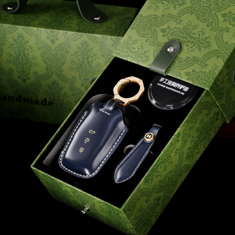 Load image into Gallery viewer, Toyota Genuine Leather Protection Car Key Fob Case Cover For Highlander, Avalon (2024)
