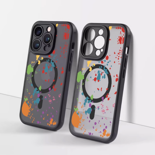 [Magsafe Comptible] Apple iPhone 14/Pro/Pro Max/Plus Colorful Paint Matte Shockproof Fashion-Forward Series Case