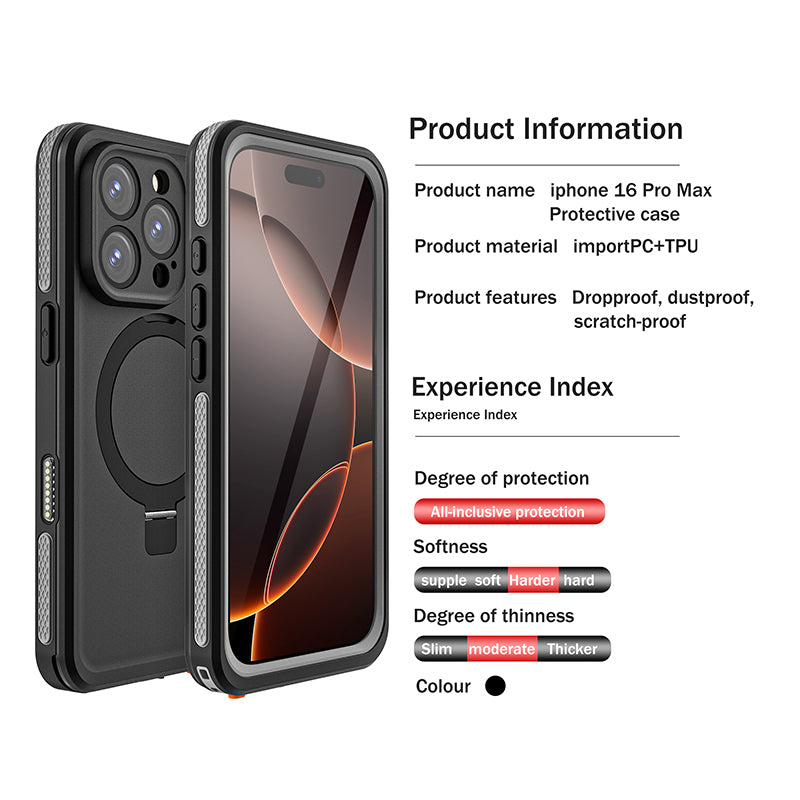 Load image into Gallery viewer, [IP68/10FT Waterproof][Magsafe Compatible] Apple iPhone 16 / 16 Plus / 16 Pro / 16 Pro Max - Redpepper TB Series Heavy Duty Waterproof Magnetic Phone Case
