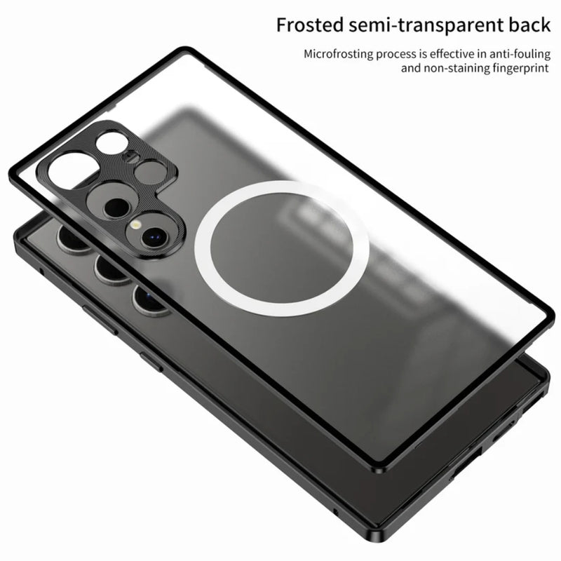 Load image into Gallery viewer, Samsung Galaxy S24/Plus/Ultra - Metal Frame Frosted  MagSafe Phone Case
