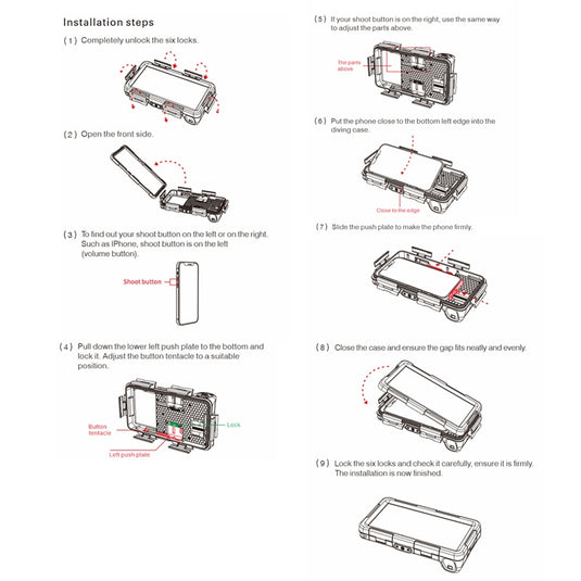 [Diving Waterproof] Apple iPhone 13 / 13 Mini / 13 Pro / 13 Pro Max - Underwater Protective Lanyard Phone Case